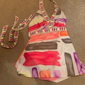 Colorful BCBG Halter Top